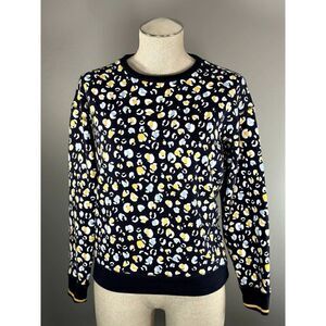 Joules Presley Slim Sweatshirt in Navy Leopard Size 4